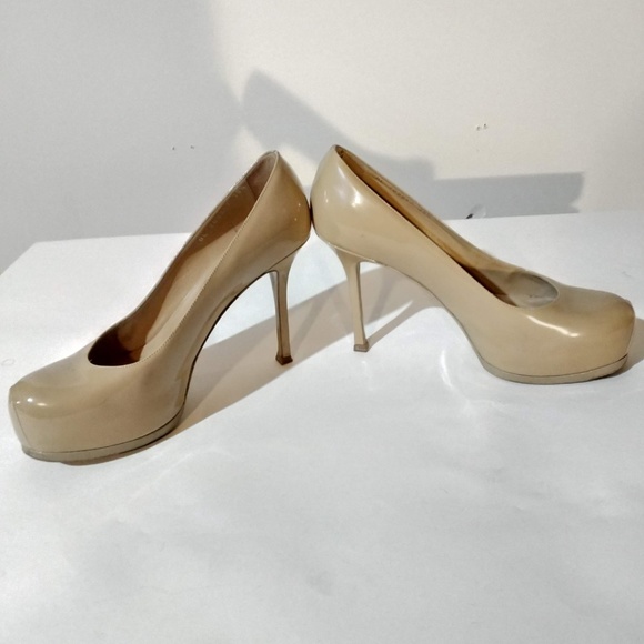 YSL YVES SAINT LAURENT Tribtoo 80 Nude Heel 38.5 - Picture 5 of 12
